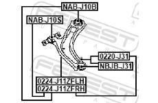 Řídicí páka, zavěšení kol FEBEST 0224-J11ZFRH