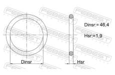 Tesnici krouzek, hydraulicky filtr FEBEST 02400-015