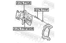 Píst, brzdový třmen FEBEST 2176-TTGR