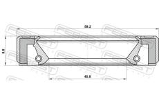 Těsnicí kroužek, hlavní hřídel převodovky FEBEST 95GBY-42590909L