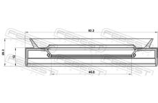 Těsnicí kroužek hřídele, diferenciál FEBEST 95PEW-48821220R
