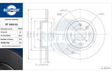 Brzdový kotouč ROTINGER RT 1663-GL