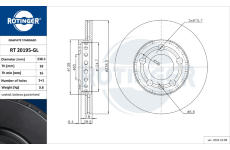 Brzdový kotouč ROTINGER RT 20195-GL