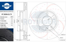 Brzdový kotouč ROTINGER RT 20204-GL T5