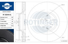 Brzdový kotouč ROTINGER RT 20249-GL