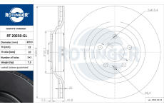 Brzdový kotouč ROTINGER RT 20250-GL