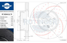 Brzdový kotouč ROTINGER RT 20344-GL T5