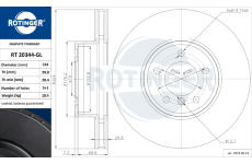 Brzdový kotouč ROTINGER RT 20344-GL