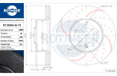 Brzdový kotouč ROTINGER RT 20345-GL T5