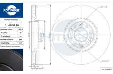 Brzdový kotouč ROTINGER RT 20366-GL