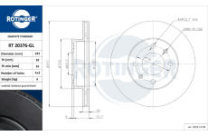 Brzdový kotouč ROTINGER RT 20376-GL
