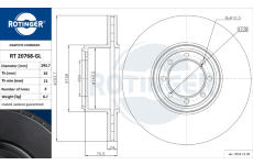 Brzdový kotouč ROTINGER RT 20768-GL