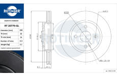 Brzdový kotouč ROTINGER RT 20779-GL