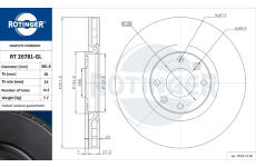 Brzdový kotouč ROTINGER RT 20781-GL