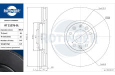 Brzdový kotouč ROTINGER RT 21278-GL