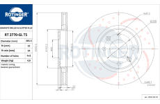 Brzdový kotouč ROTINGER RT 2770-GL T5