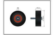 Vratná/vodiaca kladka rebrovaného klinového remeňa CAFFARO 01-07