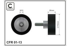Vratná/vodiaca kladka rebrovaného klinového remeňa CAFFARO 01-13