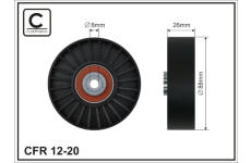 Vratná/vodiaca kladka rebrovaného klinového remeňa CAFFARO 12-20