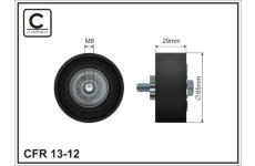 Vratná/vodiaca kladka rebrovaného klinového remeňa CAFFARO 13-12