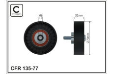 Vratná/vodiaca kladka rebrovaného klinového remeňa CAFFARO 135-77