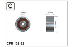Vratná/vodiaca kladka rebrovaného klinového remeňa CAFFARO 138-22