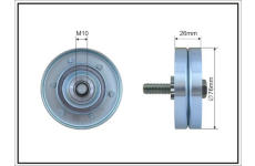 Vratná/vodiaca kladka rebrovaného klinového remeňa CAFFARO 166-37
