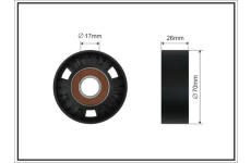 Vratná/vodiaca kladka rebrovaného klinového remeňa CAFFARO 181-00 SC