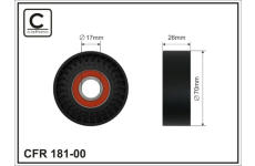 Vratná/vodiaca kladka rebrovaného klinového remeňa CAFFARO 181-00