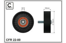 Vratná/vodiaca kladka rebrovaného klinového remeňa CAFFARO 22-00