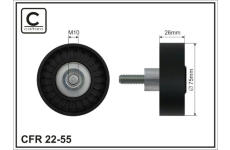 Vratná/vodiaca kladka rebrovaného klinového remeňa CAFFARO 22-55