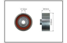 Vratná/vodiaca kladka rebrovaného klinového remeňa CAFFARO 227-108