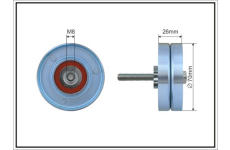 Vratná/vodiaca kladka rebrovaného klinového remeňa CAFFARO 264-03