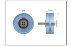 Vratná/vodiaca kladka rebrovaného klinového remeňa CAFFARO 285-01