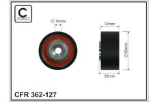 Vratná/vodicí kladka, ozubený řemen CAFFARO 362-127