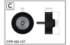 Vratna/vodici kladka, klinovy zebrovy remen CAFFARO 452-137