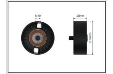 Vratná/vodiaca kladka rebrovaného klinového remeňa CAFFARO 500075 SC