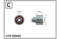Obehová/vodiaca kladka ozubeného remeňa CAFFARO 500092