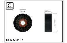 Vratná/vodicí kladka, klínový žebrový řemen CAFFARO 500107