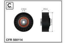 Vratná/vodiaca kladka rebrovaného klinového remeňa CAFFARO 500114