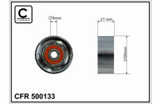 Vratná/vodicí kladka, ozubený řemen CAFFARO 500133