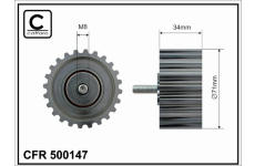 Vratná/vodicí kladka, ozubený řemen CAFFARO 500147
