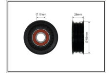 Vratná/vodiaca kladka rebrovaného klinového remeňa CAFFARO 500219