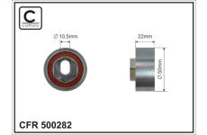 Obehová/vodiaca kladka ozubeného remeňa CAFFARO 500282