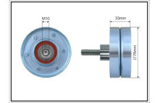 Vratná/vodiaca kladka rebrovaného klinového remeňa CAFFARO 500286