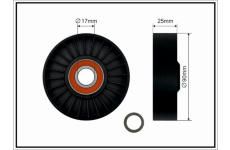 Napínací kladka, žebrovaný klínový řemen CAFFARO 500329