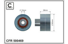 Obehová/vodiaca kladka ozubeného remeňa CAFFARO 500469
