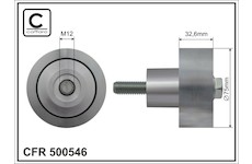 Vratná/vodicí kladka, klínový žebrový řemen CAFFARO 500546