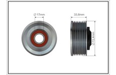 Napínacia kladka rebrovaného klinového remeňa CAFFARO 500590