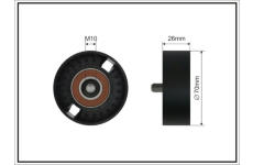 Napínací kladka, žebrovaný klínový řemen CAFFARO 500633 SC